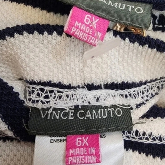 Vince Camuto Navy and White Striped Knit Set - Picture 6 of 9